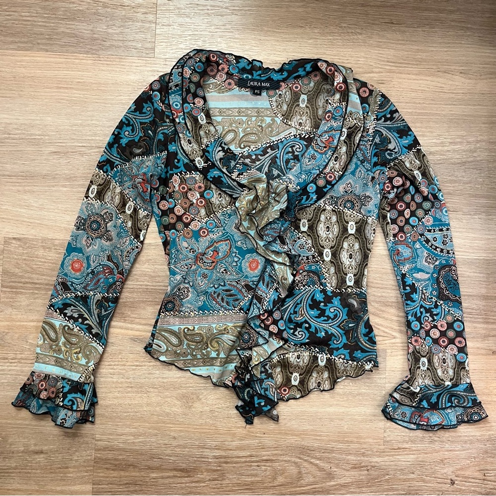 Vintage Net 90s Paisley Blouse